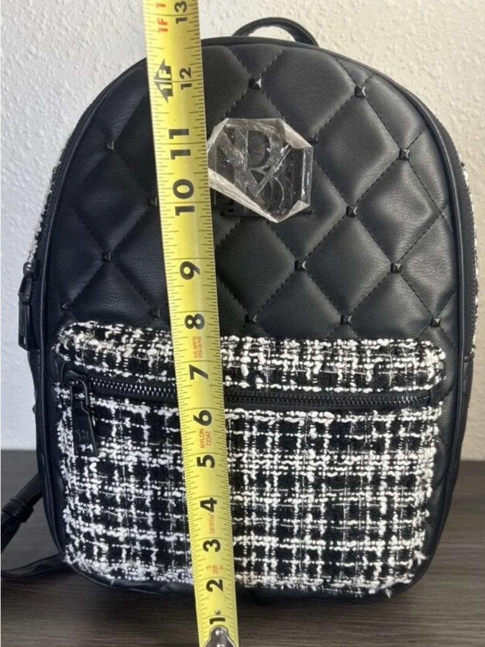 NWT - Badgley Mischka Black Diamond Quilted Backpack